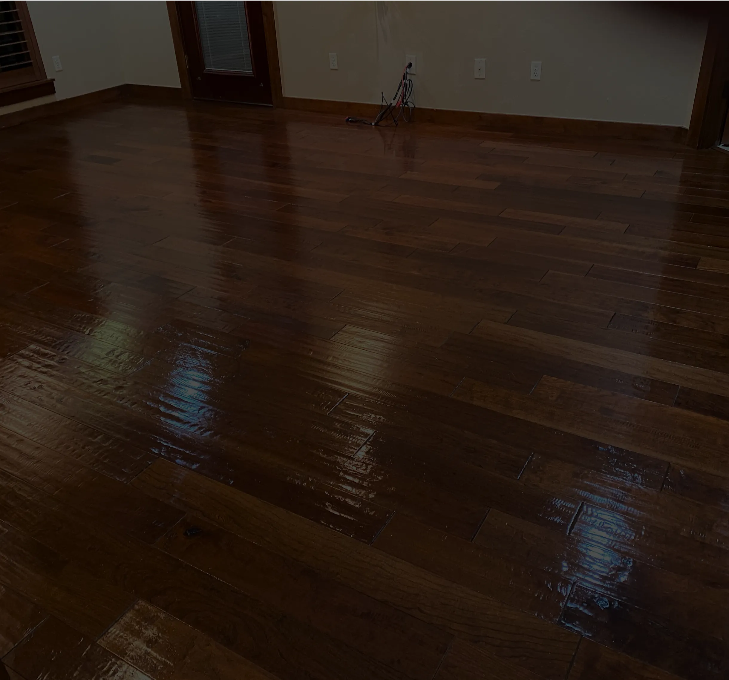 Professionally cleaned hardwood floors in an Amarillo home